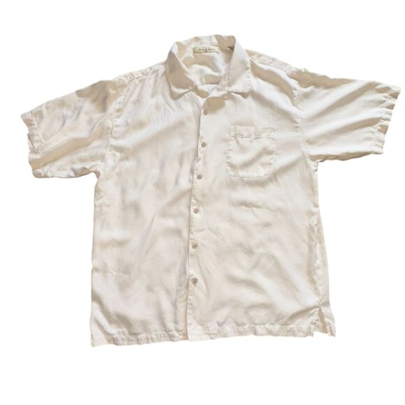 Tommy Bahama Mens Silk Button Front Short Sleeve Shirt-XL-GUC - Picture 1 of 5